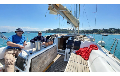 Pause café à Anse Port-Mer